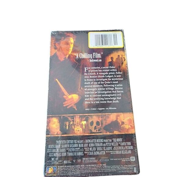 The Order (VHS, 2002) Heath Ledger Horror Occult VHS Movie Sealed - Picture 3 of 4
